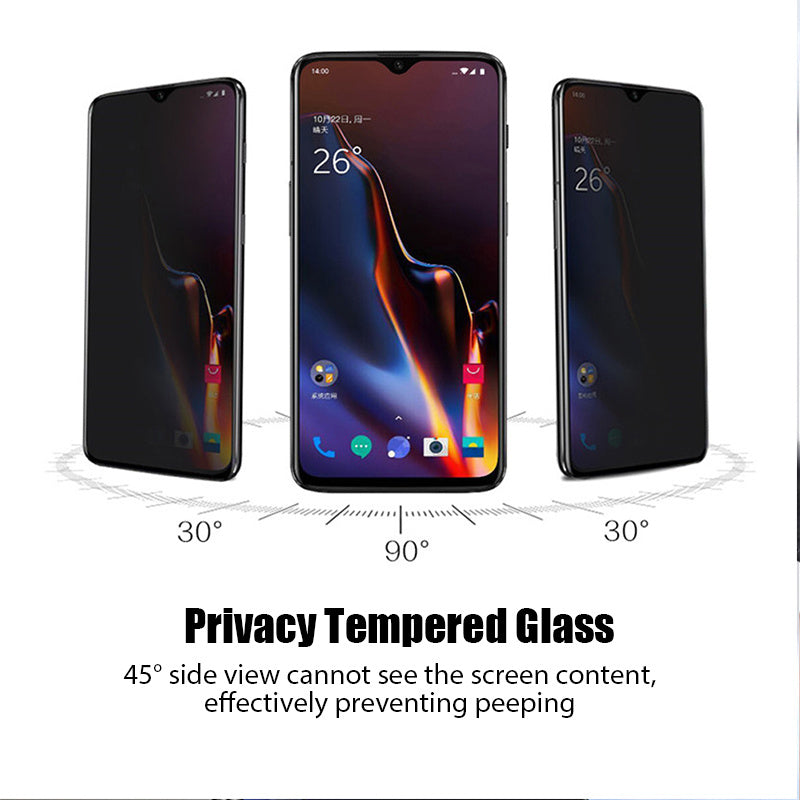 Anti-spy tempered glass for Note 10 Pro 9 8 7 T K30 K40 Pro