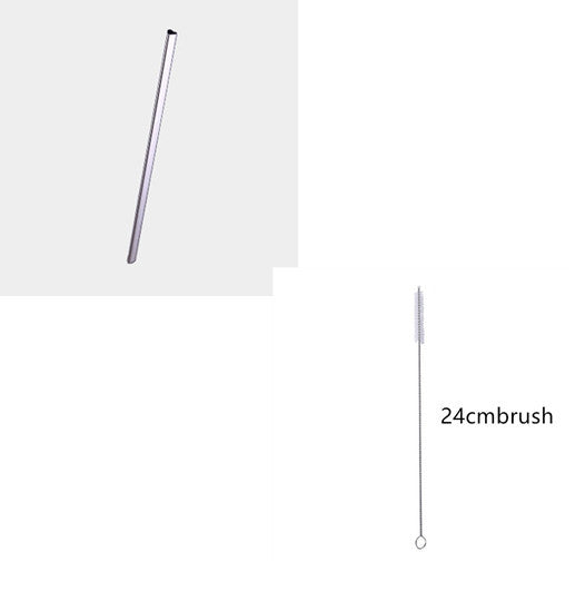 Reusable Metal Heart-shaped Drinking Straws Set