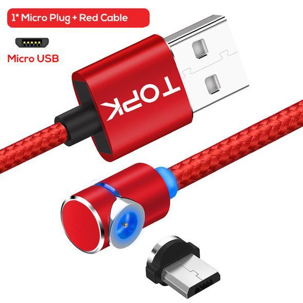 Magnetic Cable Micro Usb 360 Degree Rotate Charging Cord
