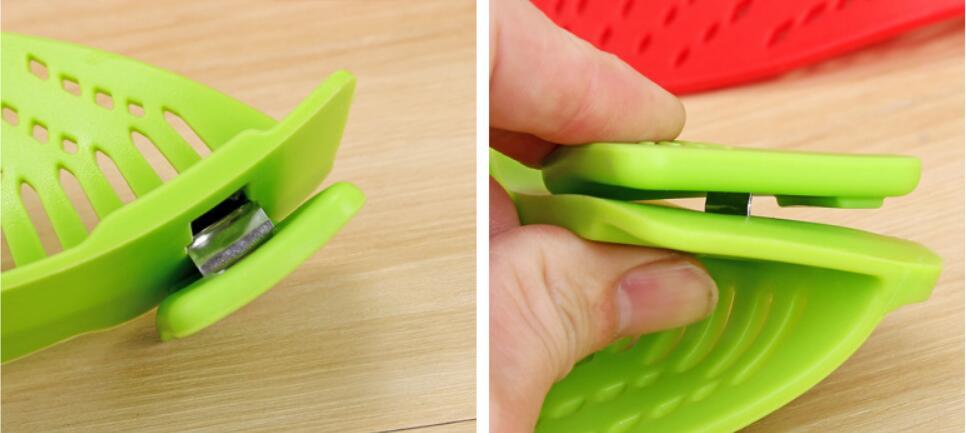 Silicone Clip-on Pot Funnel Oil Strainer