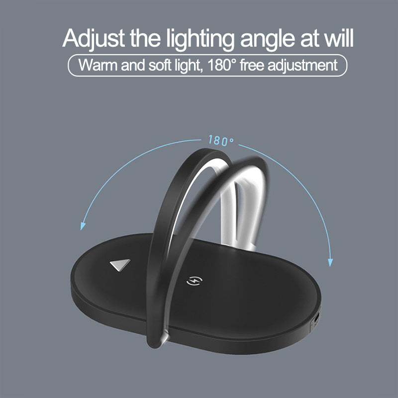 3 In 1 Foldable Wireless Charger Night Light 15W