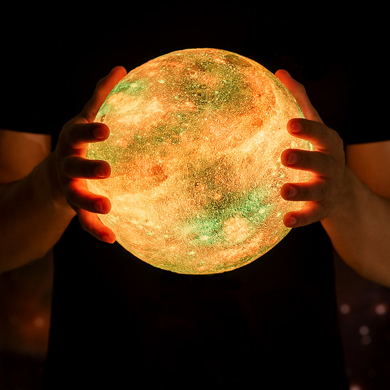 3D LED Galaxy Moon Lamp