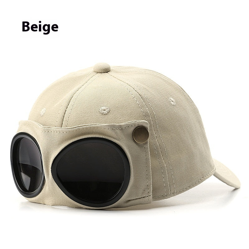 Pilot Hat Personalized Peaked Cap Sunglasses Sunshade