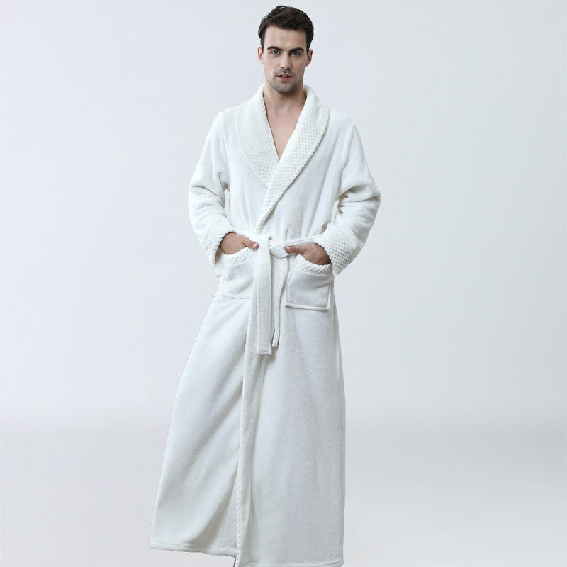 Men's Winter Coral Fleece Pajamas Nightgown