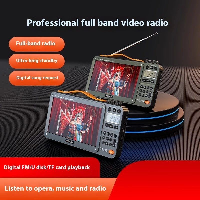 Elderly Full Band Bluetooth Radio with Video Player