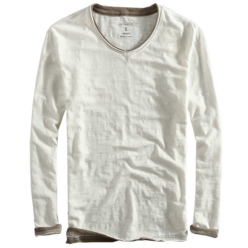 Men's Undershirt Raw Edge Distressed