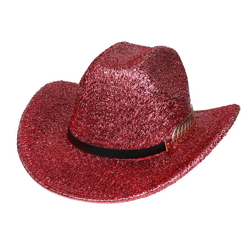 Party Dance Fluorescent Big Brim Colorful Cowboy Hat