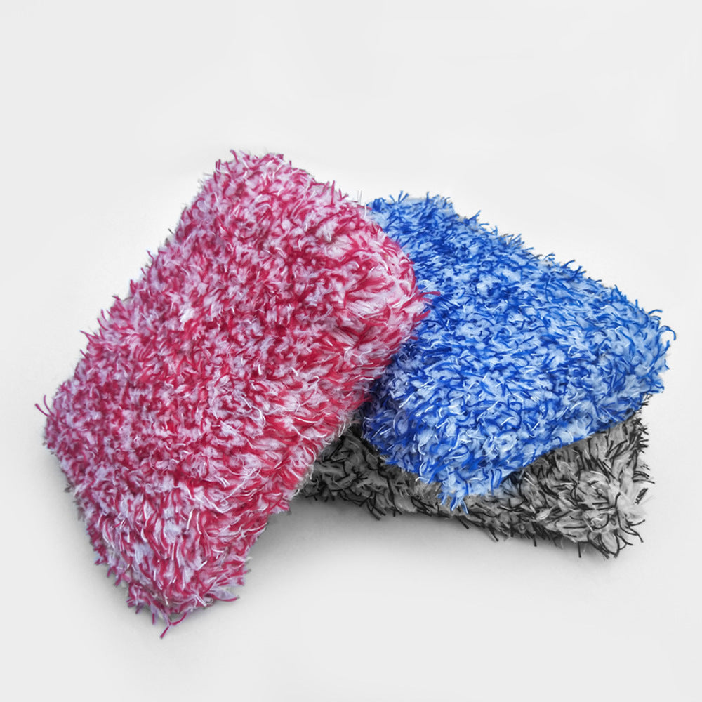 Microfiber Plush Car Wash Sponge Coral Fleece Towel