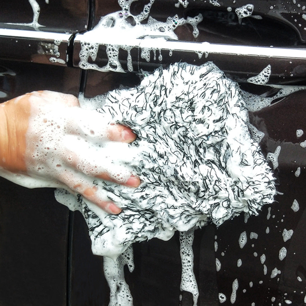 Microfiber Plush Car Wash Sponge Coral Fleece Towel