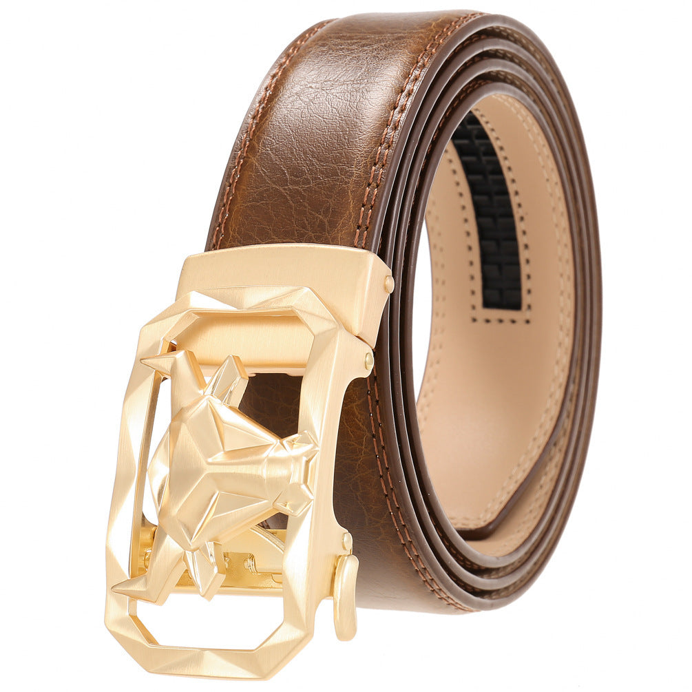 Fashion Men's Leather Belt Alloy Buckle