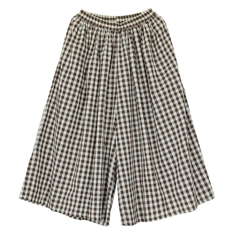 Plus Size Cotton Linen Culottes