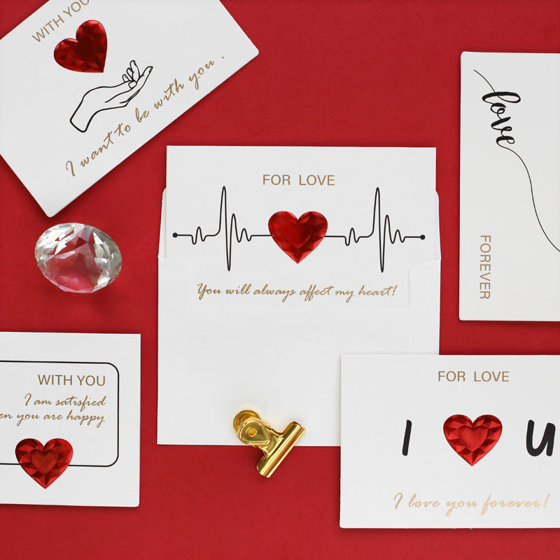 Red Heart Greeting Card Forever Love