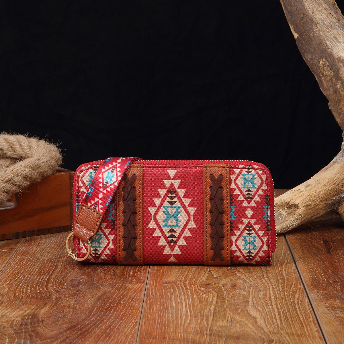 Bohemian Hand-carry Wallet Vintage Print