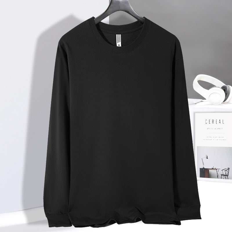 Cotton Loose Round Neck Long Sleeve T-shirt Bottoming Shirt For Men