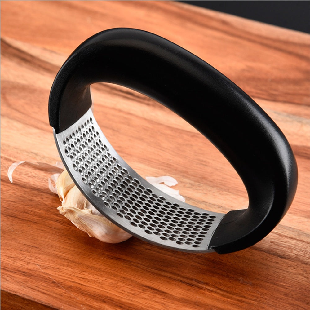 Stainless Steel Garlic Press with Peeler and Scraper