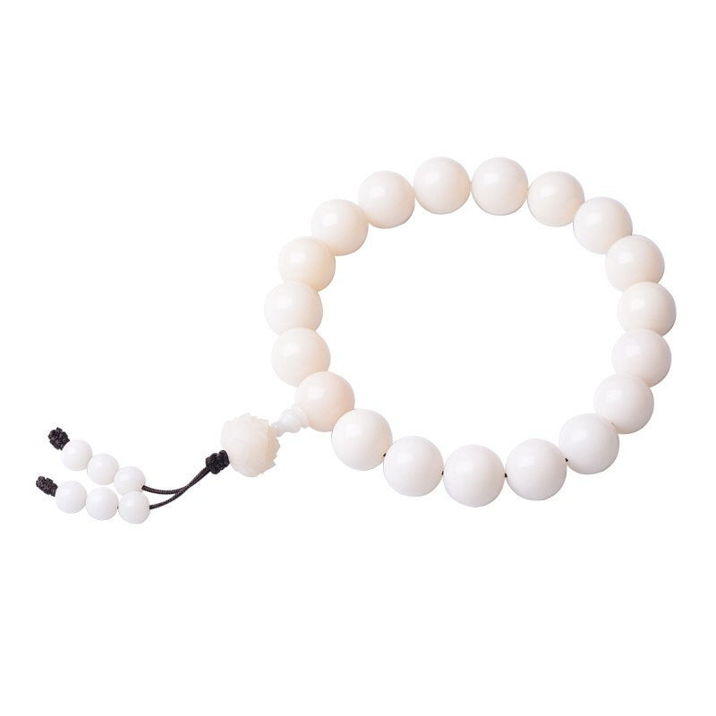 White Jade Bodhi Beads Rosary