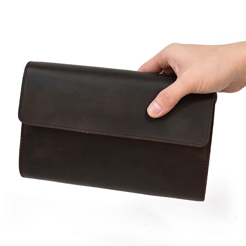 Retro Crazy Horse Leather Men's Wallet