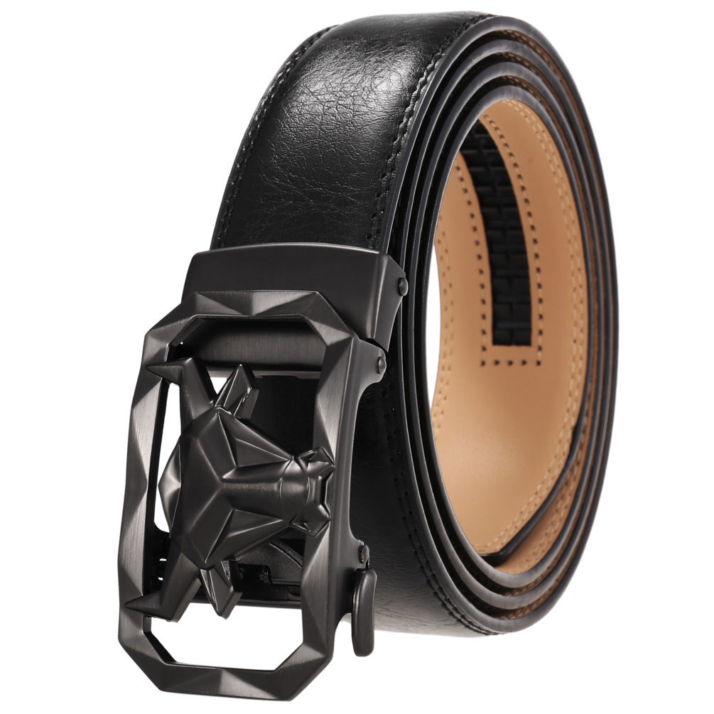 Fashion Men's Leather Belt Alloy Buckle