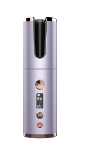 Portable Wireless Rechargeable Auto-Rotating Curling Iron