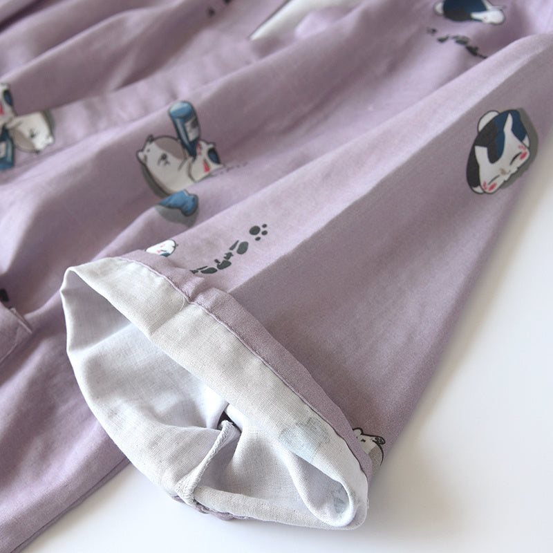 Couples Loose Cotton Thin Homewear Set