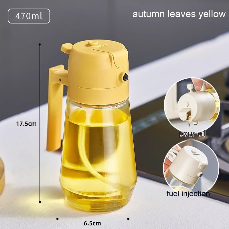 470ml Olive Oil Sprayer Dispenser 2-in-1 Glass Bottle