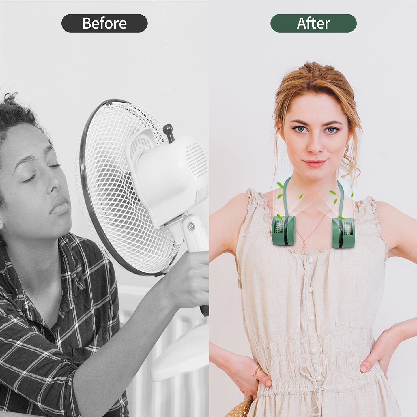 Leafless Neck Fan USB Portable Aromatherapy