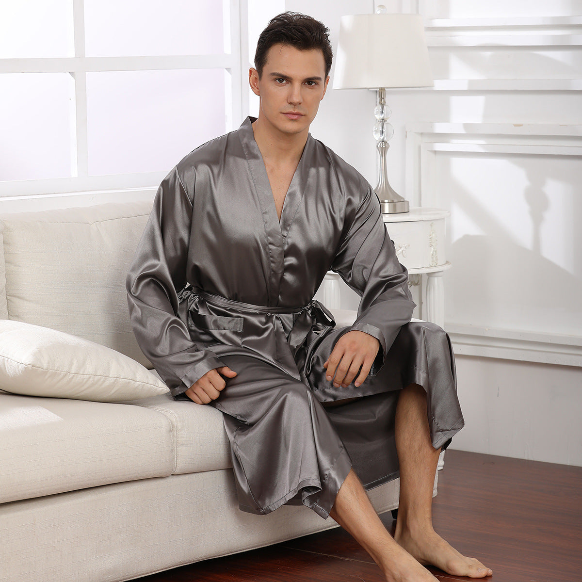 Men's Ultra-thin Loose Robe Plus Size