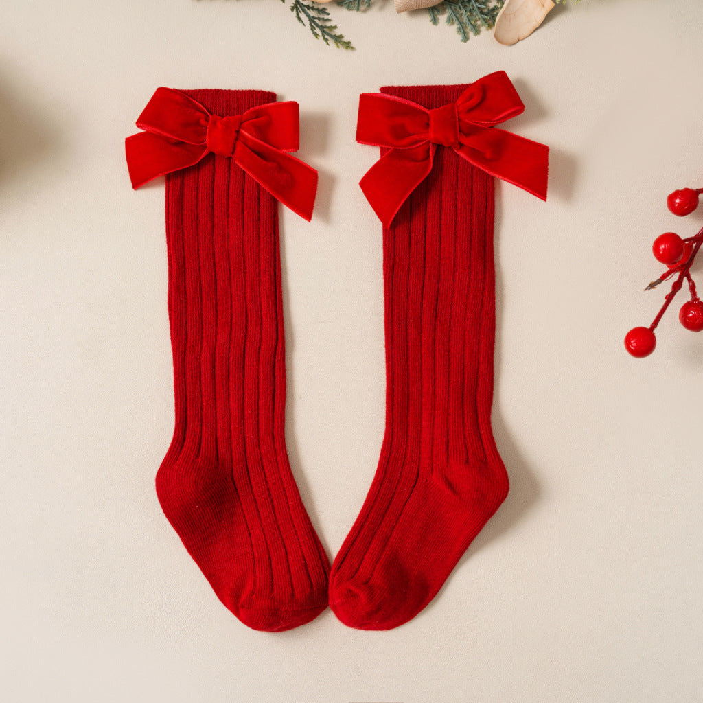 Baby Fashionable Bow Tube Socks Girl
