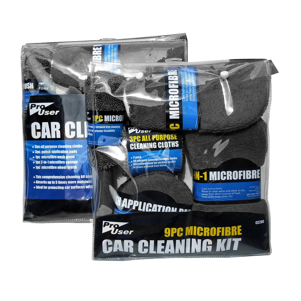 Car Cleaning Cloth Wax Sponge Wheel Brush Set