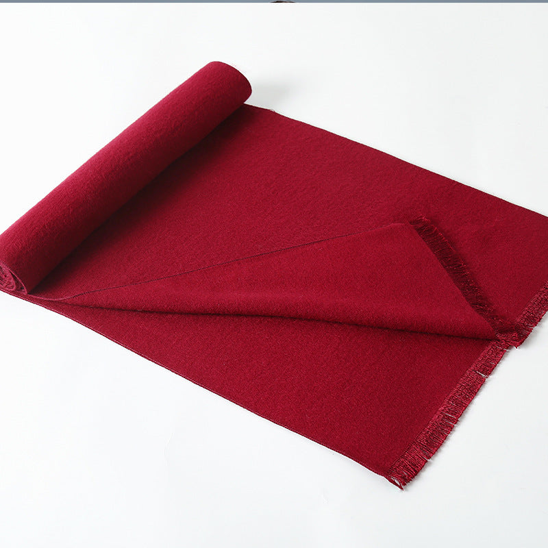 Simple Plaid Artificial Cashmere Warm Scarf