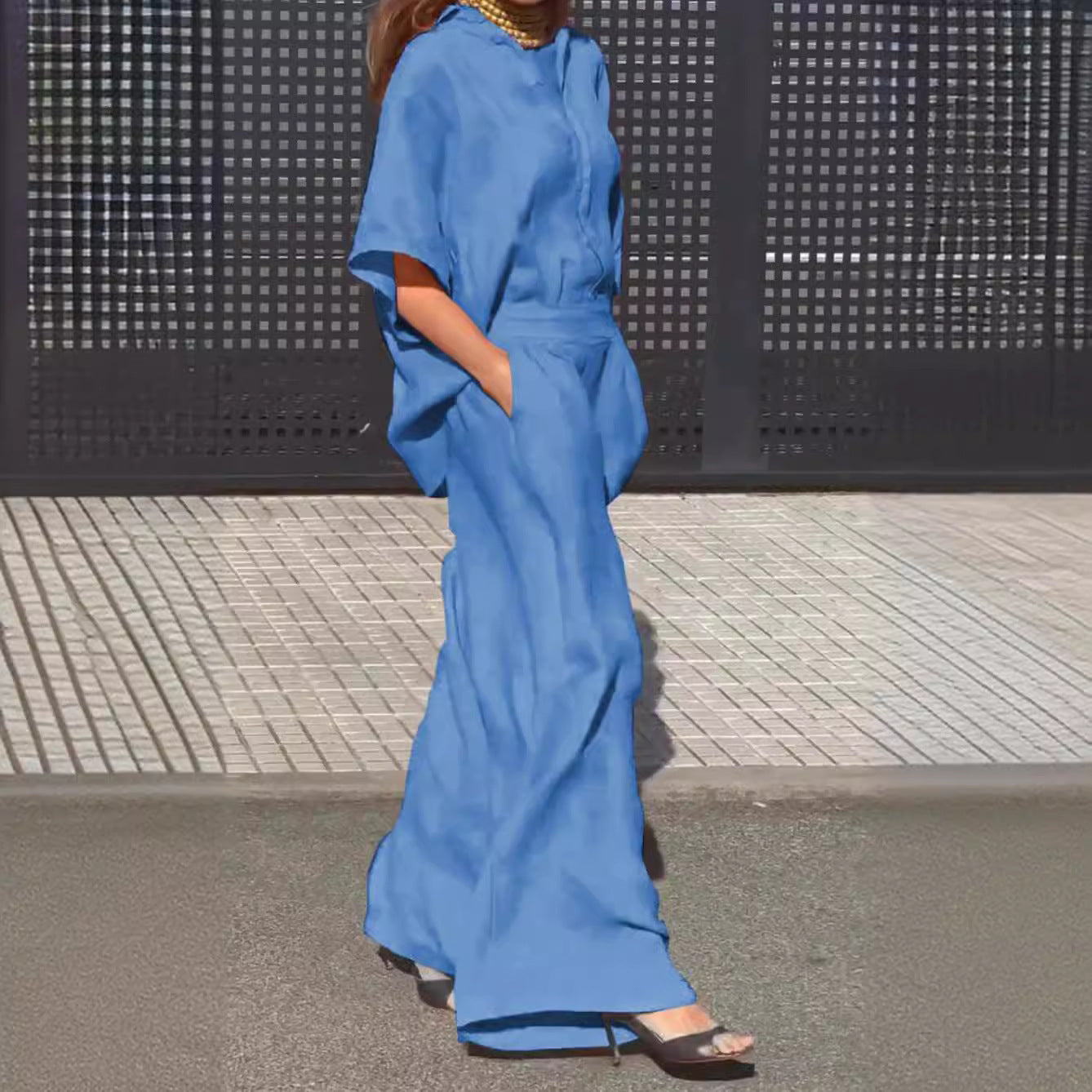 Summer Casual Lapel Pants Suit