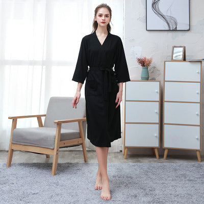 Women's Thin Couple Three Quarter Sleeve Robe