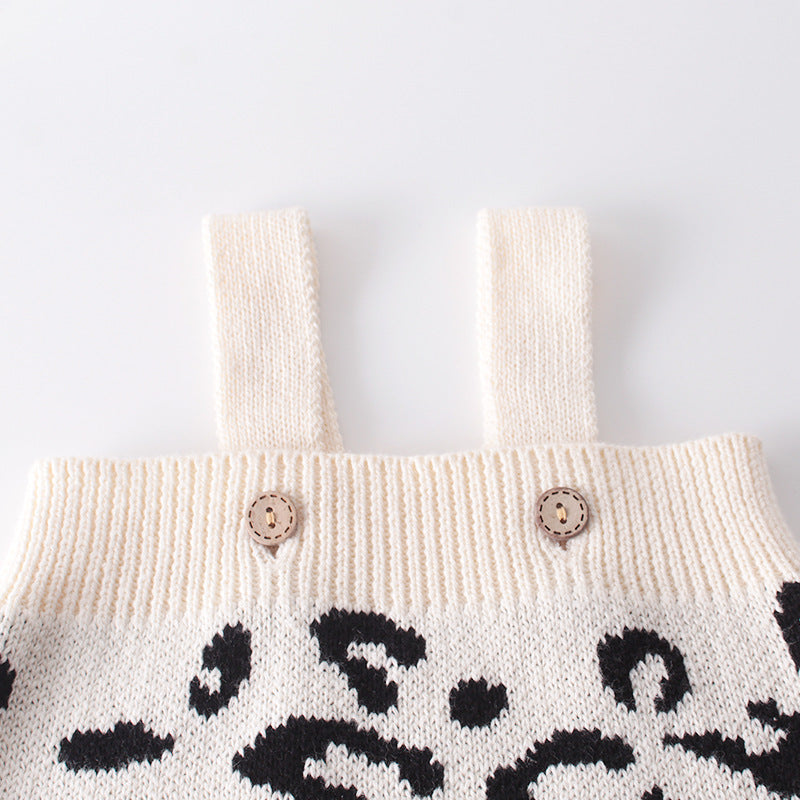 Leopard coat baby suit