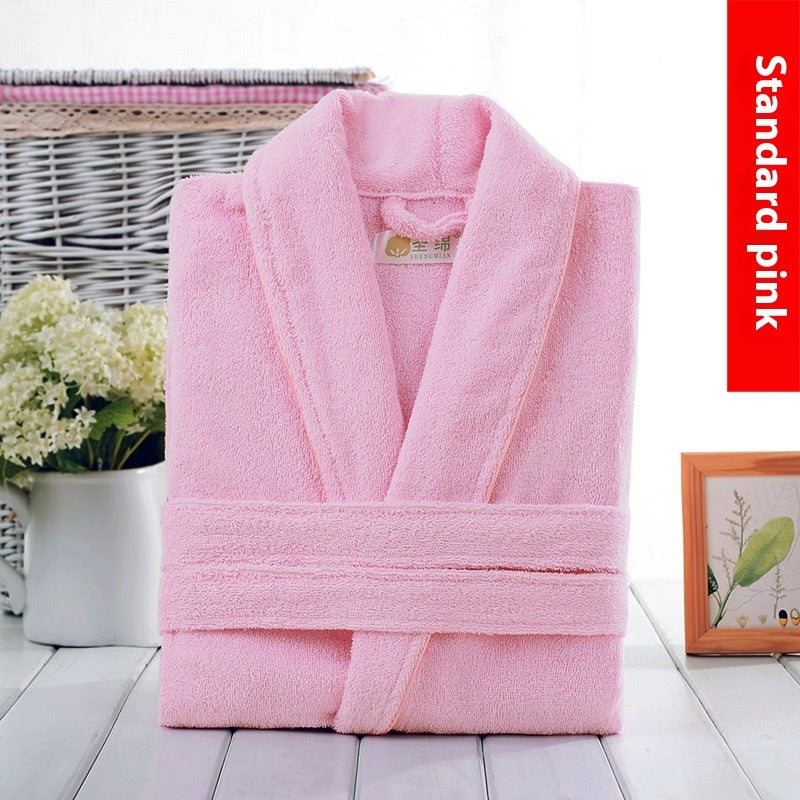Cotton Winter Bathrobe Quick-dry Thickened