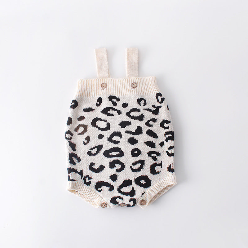 Leopard coat baby suit
