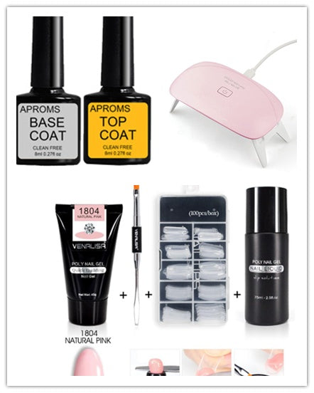 Venalisa Poly Nail Gel Kit - Transparent Crystal Camouflage Set