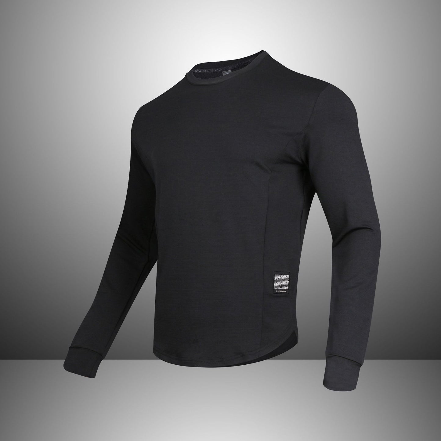Outdoor Crew Neck T-shirt Sweater Loose Casual Quick-drying Sports Workout Long Sleeve