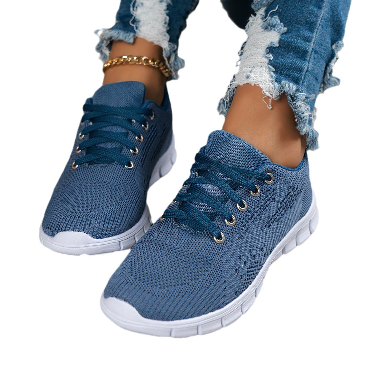 Blue Fashion Soft Bottom Running Shoes