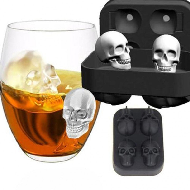 3D Skull Silicone Mold for Ice, Soap, and Chocolate
