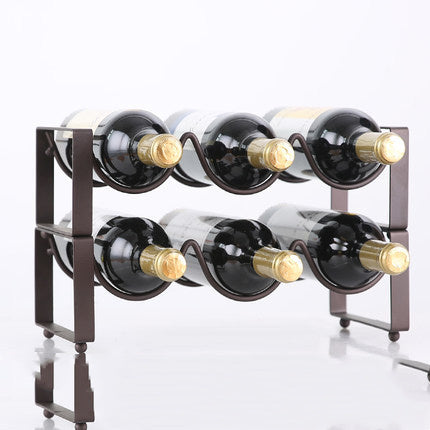 Stackable Wine Bottle Rack Display Shelf