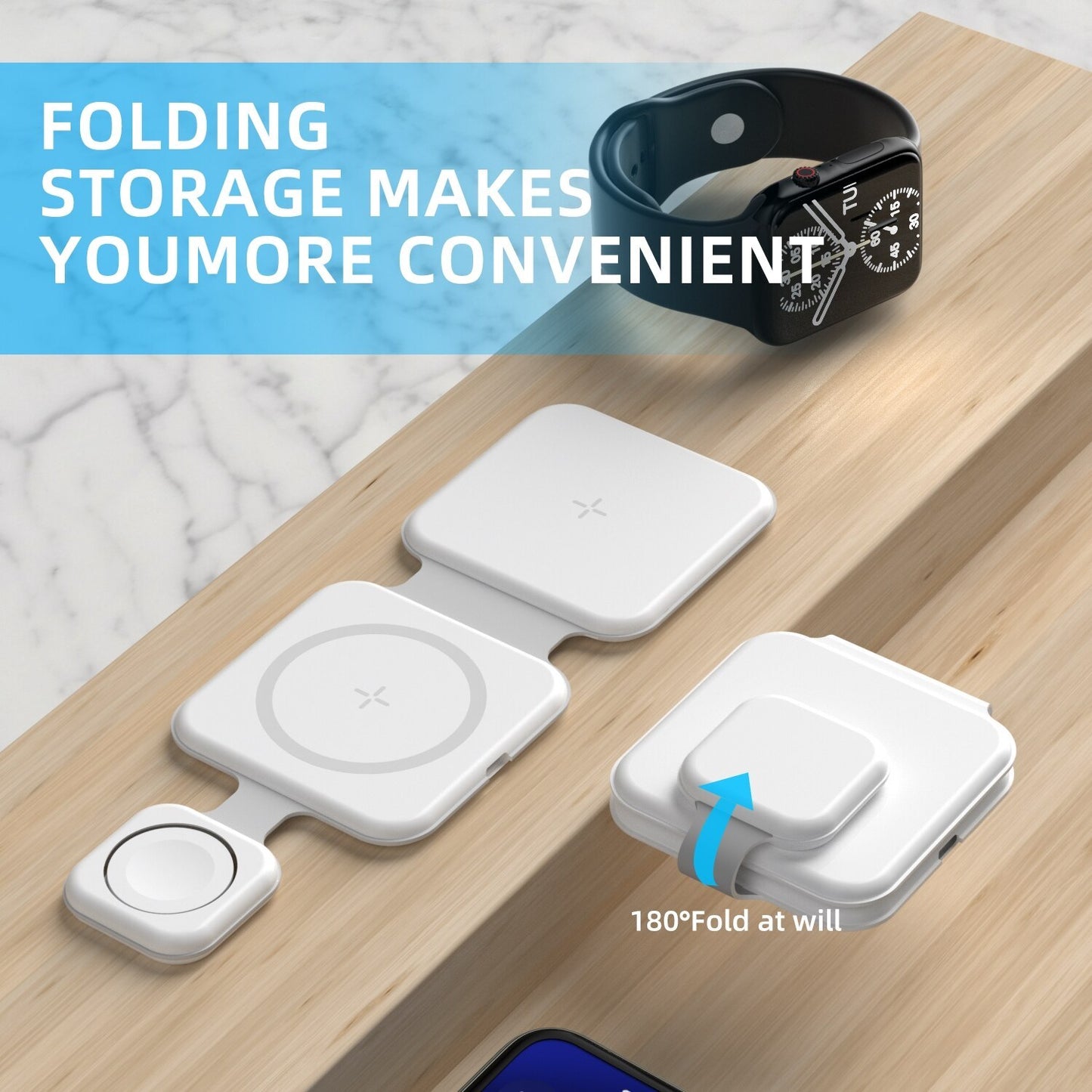 3 In 1 Magnetic Foldable Wireless Charging Station