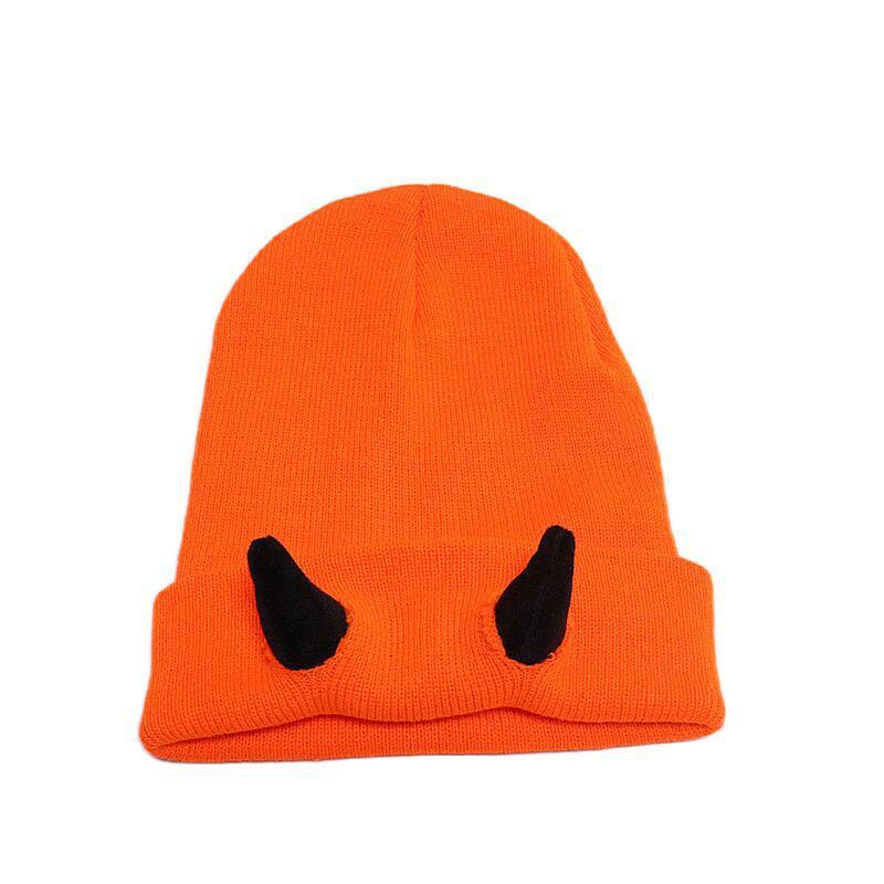 Autumn Winter Devil Horn Knitted Wool Cap