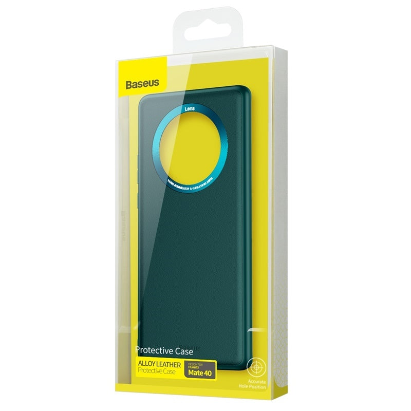 Alloy Plain Leather Case For Mate 40