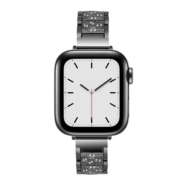 Alloy Strap Full Diamond Waist Watch