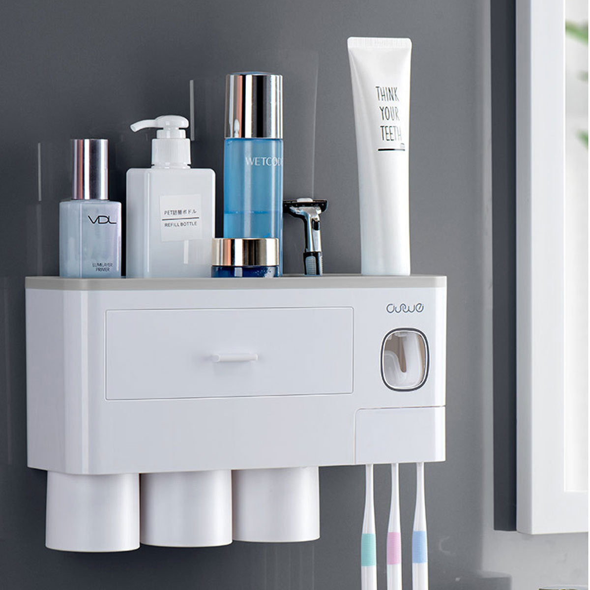 Magnetic Toothbrush Holder Storage Rack