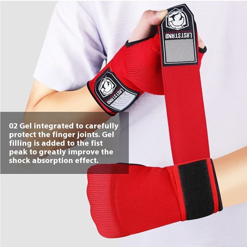 Gel Half Finger Boxing Gloves Hand Bandage