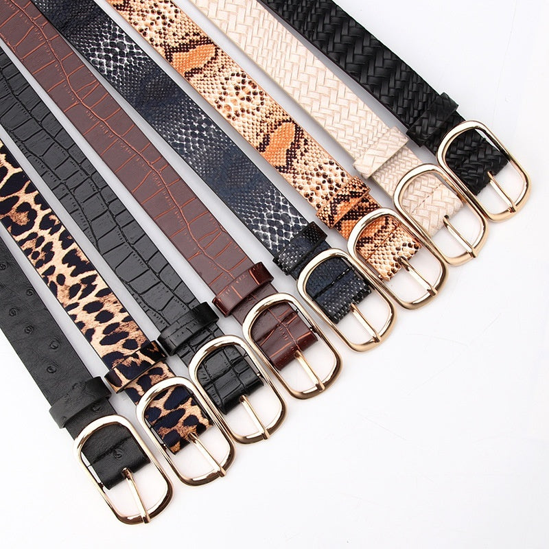 Fashion All-matching Pin Buckle Women's Belt