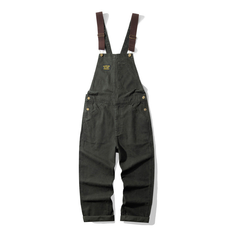 Outdoor Canvas Lumberjack Stripe Bib Pants