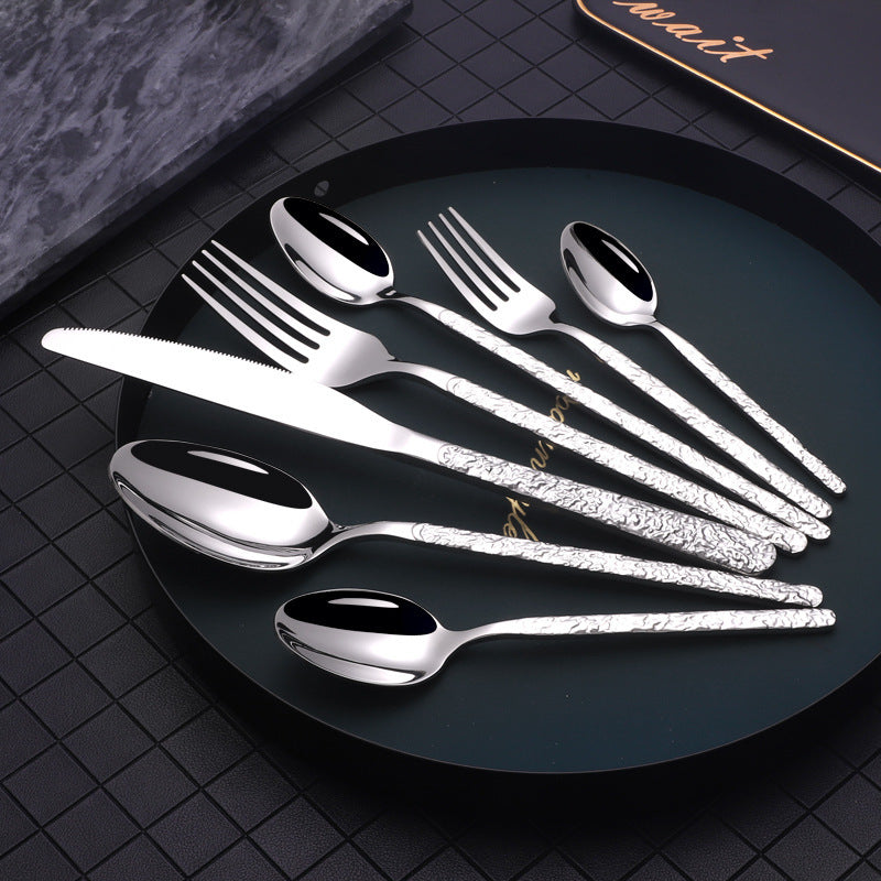 Embossed Handle Steak Cutlery Set