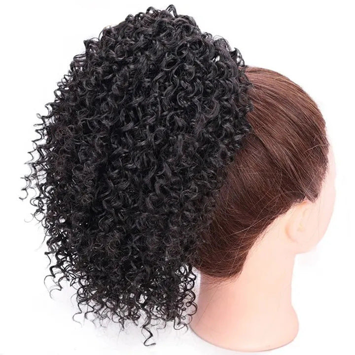 African Drawstring Small Curly Wig